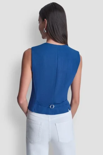 Piqué Button-Front Vest
