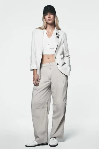 Poplin Zip Cargo Pant