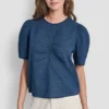 Puff Sleeve Ruched Front Shirt