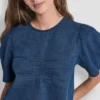Puff Sleeve Ruched Front Shirt