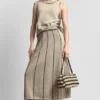 Pull-On Maxi Skirt with Stripe Detail