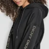Relaxed Rhinestone Sleeve Logo Hoodie