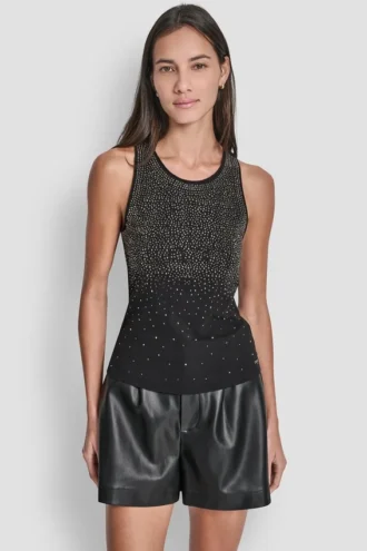 Rhinestone Ombre Embellished Tank
