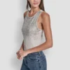 Rhinestone Ombre Embellished Tank