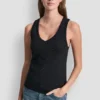 Rhinestones V-Neck Tank