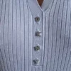Ribbed Polo with Rhinestone Buttons