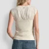 Ruched Bodice Sleeveless Top