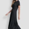 Ruched Bodice Tiered Maxi Dress