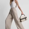 Seamed Wide Leg Pull-On Pant