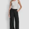 Seamed Wide Leg Pull-On Pant