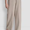 Seamed Wide Leg Pull-On Pant