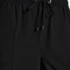 Seamed Wide Leg Pull-On Pant