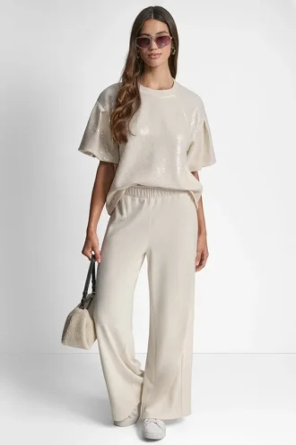 Sequin Puff Sleeve Sweater