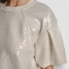 Sequin Puff Sleeve Sweater