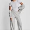 Sequin Stripe Wide Leg Pant
