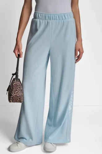 Sequin Stripe Wide Leg Pant