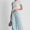 Sequin Stripe Wide Leg Pant