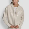 Sequin Zip Front Hoodie