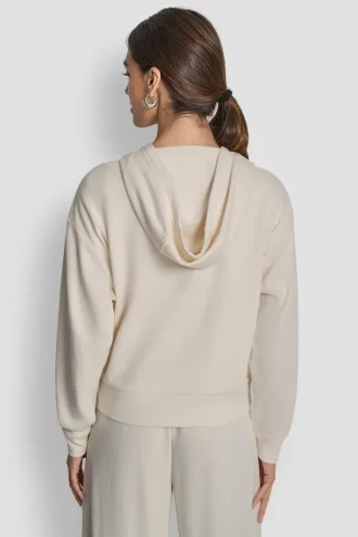 Sequin Zip Front Hoodie