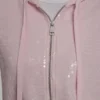 Sequin Zip Front Hoodie