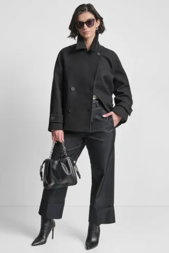 Short Faux Wool Jacket