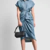 Short Sleeve Midi Shirt Dress