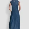 Sleeveless Denim Midi Dress