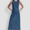 Sleeveless Denim Midi Dress