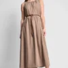 Sleeveless Drop-Waist Midi Dress