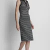 Sleeveless Ribbed Polo Dress