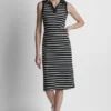 Sleeveless Ribbed Polo Dress