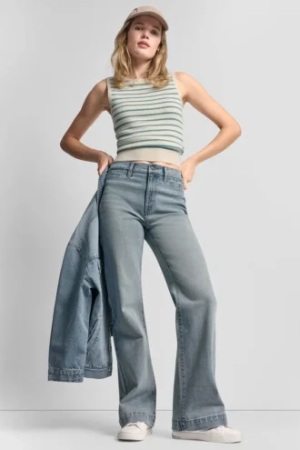 Sleeveless Striped Sweater