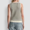 Sleeveless Striped Sweater