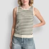 Sleeveless Striped Sweater