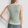 Sleeveless Striped Sweater