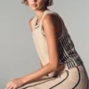 Sleeveless Sweater with Striped Detail