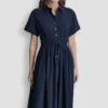 Smocked-Waist Commuter Dress