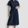 Smocked-Waist Commuter Dress
