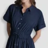 Smocked-Waist Commuter Dress