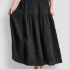 Smocked Waist Maxi Tiered Skirt
