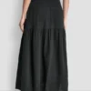 Smocked Waist Maxi Tiered Skirt