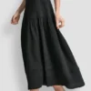 Smocked Waist Maxi Tiered Skirt