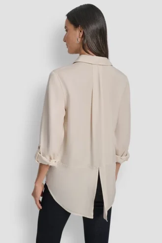 Split Back Button Front with Roll Tab