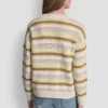 Striped Mixed Pointelle Stitch Sweater