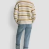 Striped Mixed Pointelle Stitch Sweater