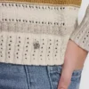 Striped Mixed Pointelle Stitch Sweater