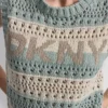 Striped Pointelle Stitch Sweater
