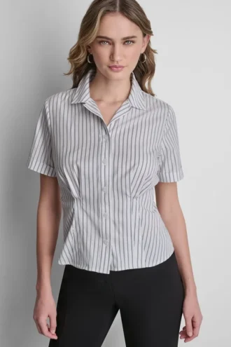 Striped Poplin Blouse