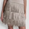 Studded Fringe Mini Skirt