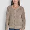Textured Button Front Sweater Jacket